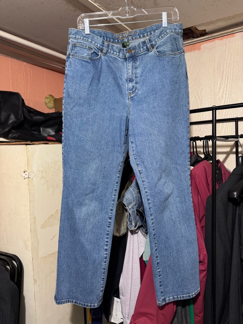 Lauren Ralph Lauren Jeans Womens 14P Petite Straight Leg Blue Denim Stretch